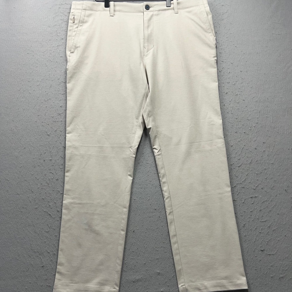 Tommy‎ Bahama Mens On Par Flat Front Pant Beige Performance Golf Chino 38x30